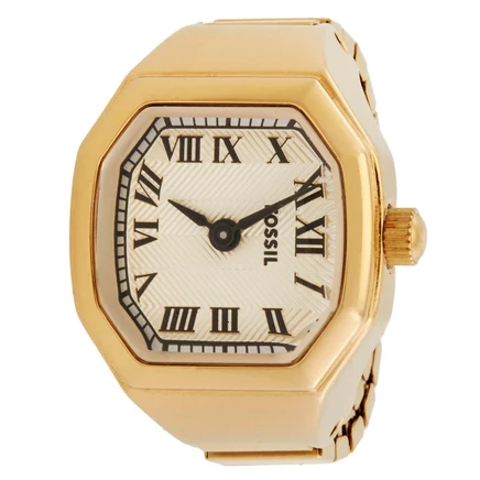 Женские часы-кольцо Fossil Harlow ES5446, кремовые