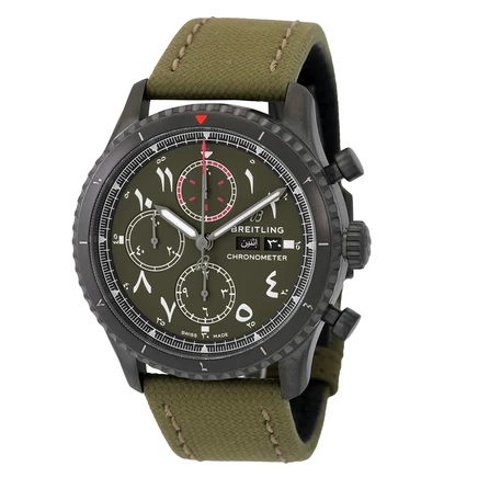 Мужские часы Breitling Aviator 8 Chronograph, зеленые