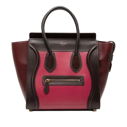 Женская кожаная сумка Celine Micro Tricolor Luggage