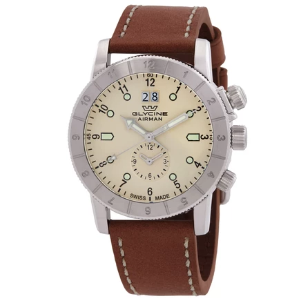 Мужские часы Glycine Airman GMT GL0149, белые