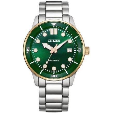 Мужские часы Citizen NJ0196-80X автоматические, зеленые