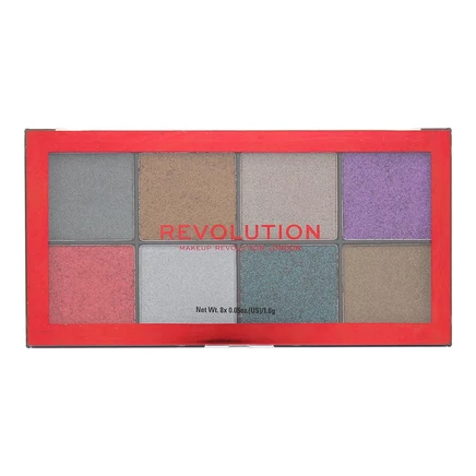 Палетка теней Revolution Possessed Glitter, 8 оттенков
