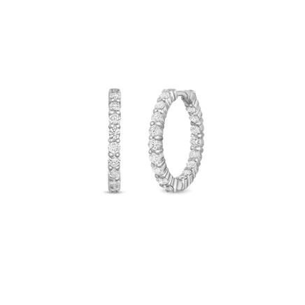 Серьги Roberto Coin 000569AWERX0, бриллиант, белое золото