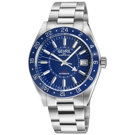 Мужские часы Gevril Belmont GMT 42201B, синие