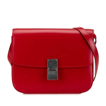 Женская сумка Celine Classic Box через плечо, кожа