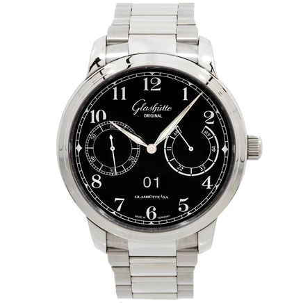 Мужские часы Glashutte Senator 100-14-07-02-70, черные