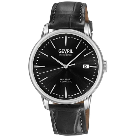 Мужские часы Gevril Mulberry 9620, автоподзавод, черные