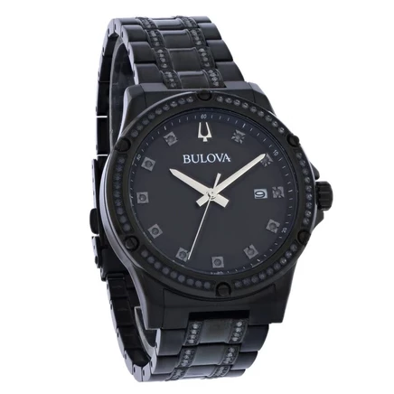 Мужские часы Bulova Crystal 98K119, черные
