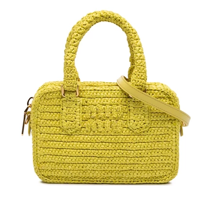 Женская сумка Miu Miu Arcadie из рафии