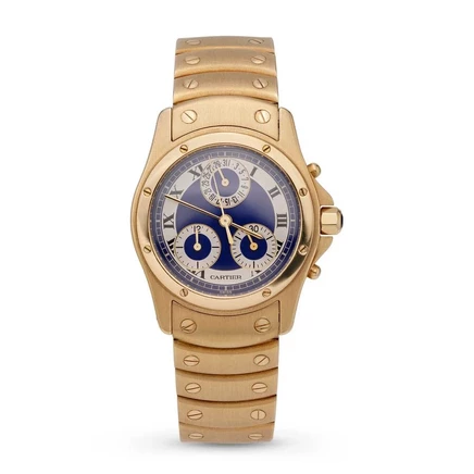 Женские часы Cartier Santos Ronde 1500, многоцветные