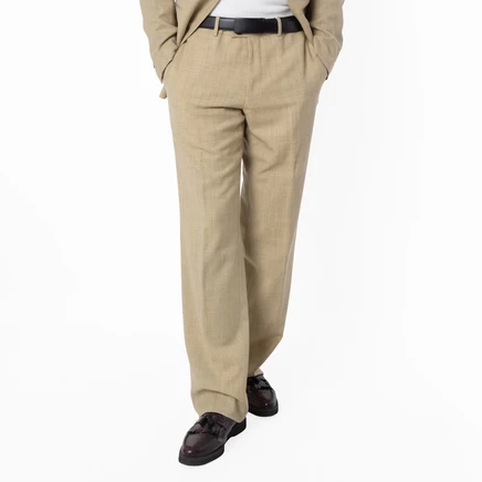 Мужские шерстяные брюки Burberry regular fit, хаки