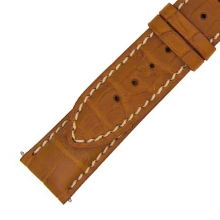 Ремешок Hadley Roma 19 мм, кожа аллигатора, медовый