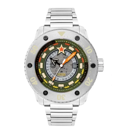 Мужские часы CCCP CP-7095-33 Naval Kondor, зеленые