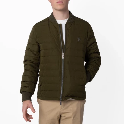 Мужской пуховый бомбер Burberry B Shield, зеленый