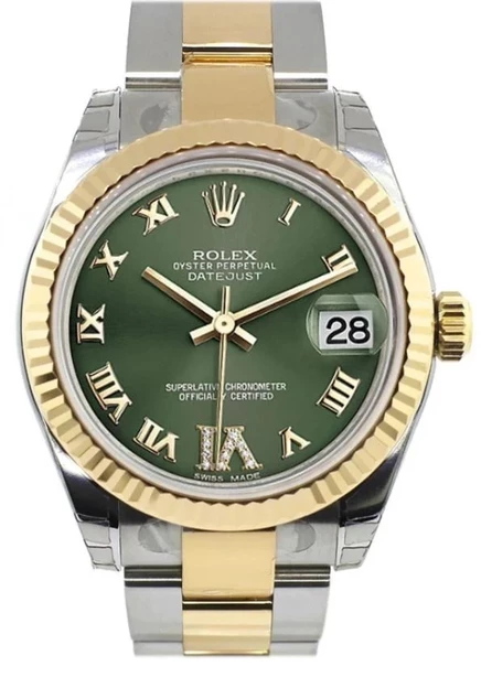 Женские часы Rolex Datejust Lady 31 178273GNRO, зеленые