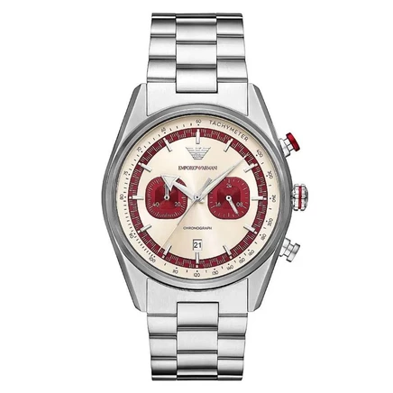 Мужские часы Armani Chronograph AR11645, кремовые