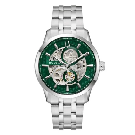 Мужские часы Bulova Sutton 96A329, автоматические, зеленые