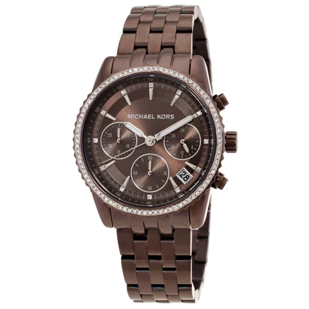 Женские часы Michael Kors Mini Bryant Pave MK7559, коричневые