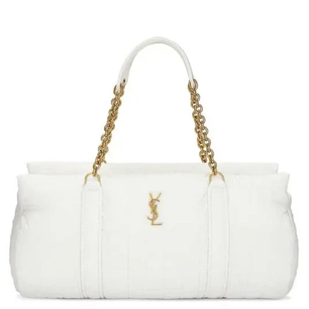 Женская дорожная сумка Saint Laurent Gloria, молочная
