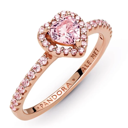 Женское кольцо Pandora Elevated Heart, фианиты
