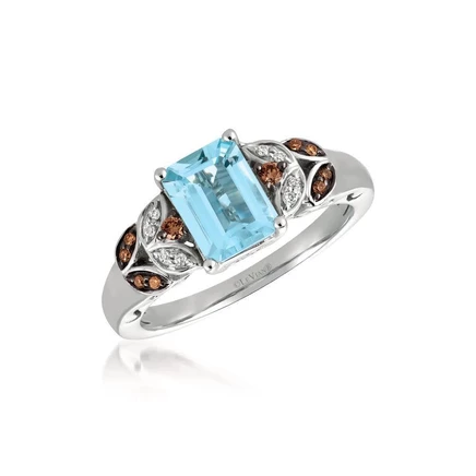 Женское кольцо Le Vian SUZR 24, аквамарин, белое золото 14К