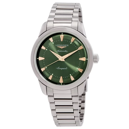 Мужские часы Longines L1.649.4.02.6, автомат, зеленые