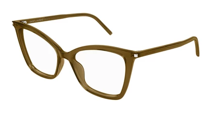 Женские очки Saint Laurent SL 386, кошачий глаз, коричневые