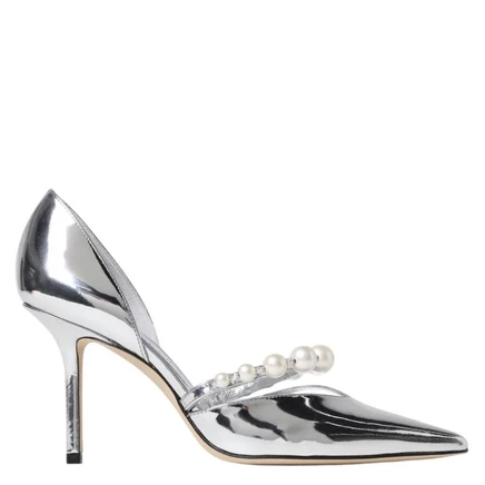 Женские туфли Jimmy Choo Aurelie 65, серебристо-белые