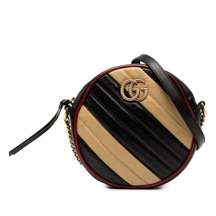 Женская сумка Gucci Mini GG Marmont, круглая