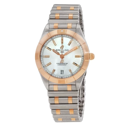 Женские часы Breitling Chronomat U77310101A2U1, перламутровые