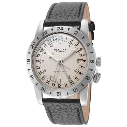 Унисекс-часы Glycine Airman No.1 GMT GL0372, серебристые