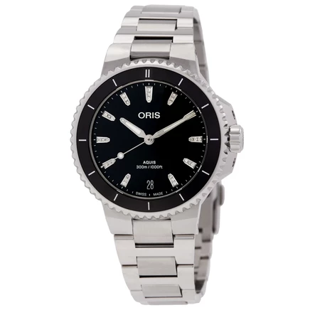 Женские часы Oris Aquis Date Diamonds, черные