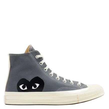 Мужские высокие кеды Comme des Garcons x Converse, серые
