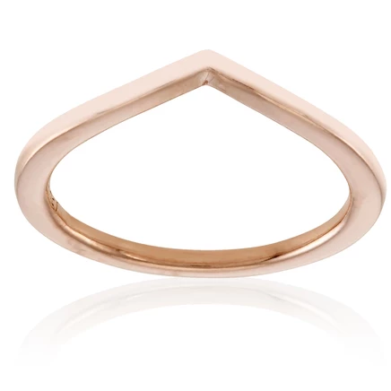 Женское кольцо Pandora Polished Wishbone, розовое золото