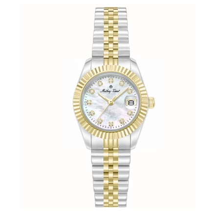 Женские часы Mathey-Tissot H250955A-A, белый перламутр