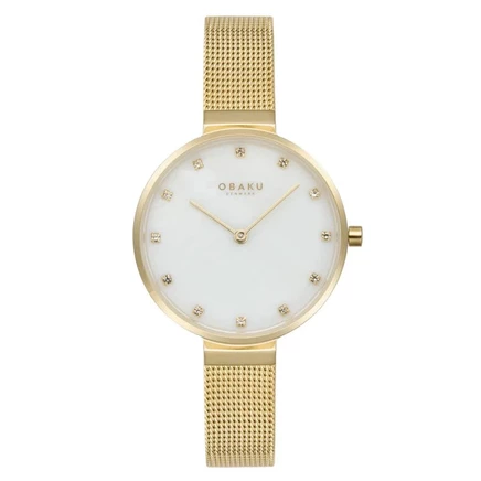 Женские наручные часы Obaku V287LXGWMG, белые