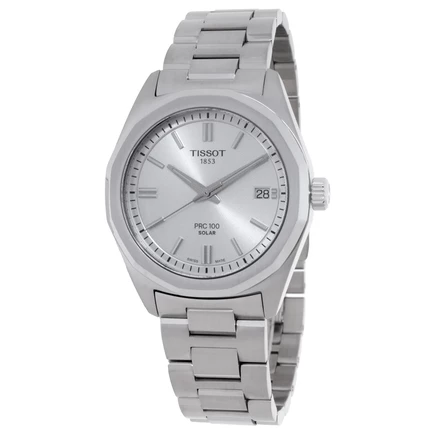 Женские часы Tissot T1518221103100 солнечные, серебристые