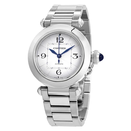 Женские часы Cartier Pasha WSPA0013, б/у, серебристые