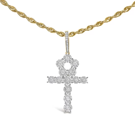 Мужская подвеска Haus of Brilliance Ankh, желтое золото