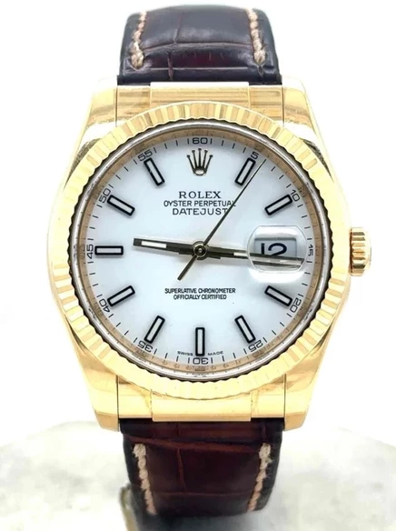 Мужские часы Rolex Datejust 116138WSL, белые