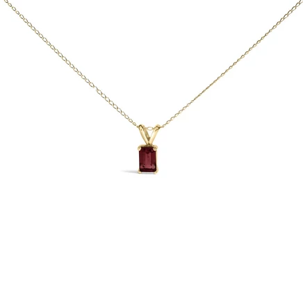 Женский кулон Haus of Brilliance, гранат, 14K, красный