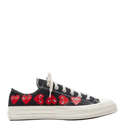 Мужские кеды Comme des Garçons Multi Heart, черные