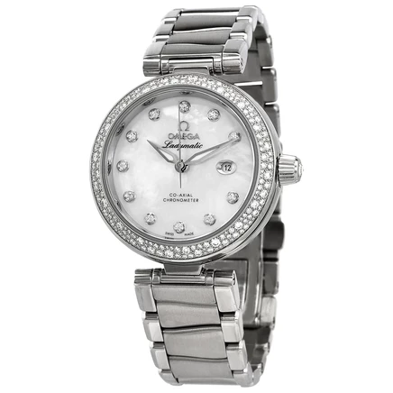 Женские часы Omega 425.35.34.20.55.002, перламутровые