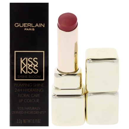Женская помада Guerlain Kiss Kiss Shine Bloom, розовая