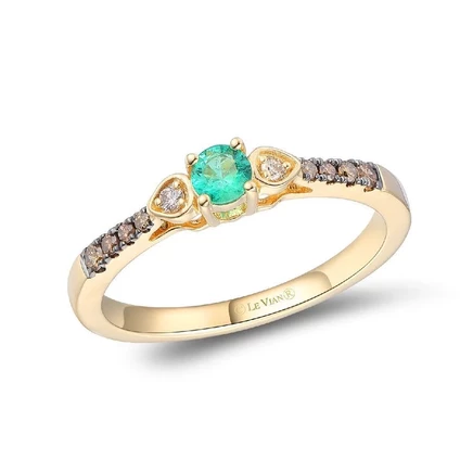 Женское кольцо Le Vian Emeralds, золото 585, розовое