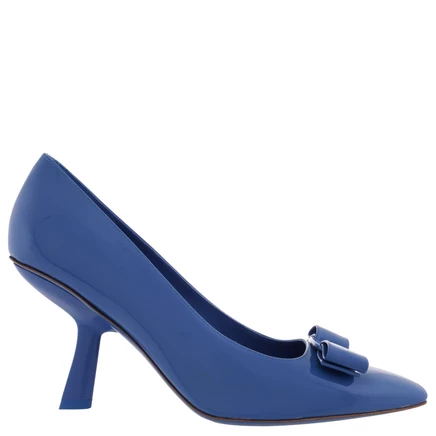 Женские туфли Ferragamo Vara с бантом, синие