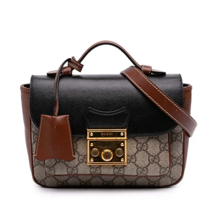 Женская сумка-сэтчел Gucci Mini GG Supreme Padlock