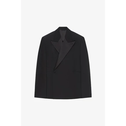Мужская куртка Givenchy Oversized с атласным лацканом, черная