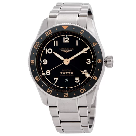 Мужские часы Longines L38124506, автоматические, черные
