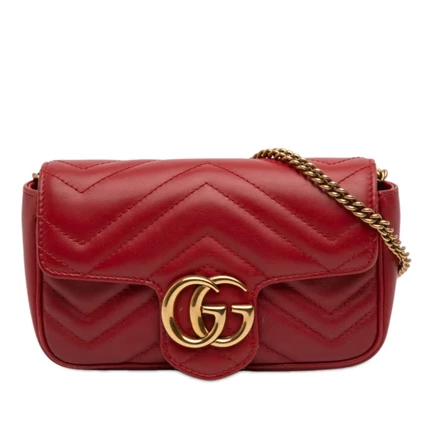 Женская сумка Gucci Mini GG Marmont из кожи